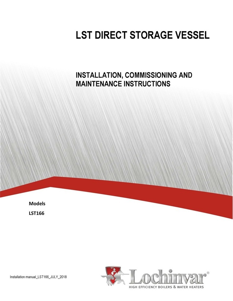 Lochinvar LST166 Installation, commissioning and maintenance instructions Lochinvar LST166 Installation, commissioning and maintenance instructions
