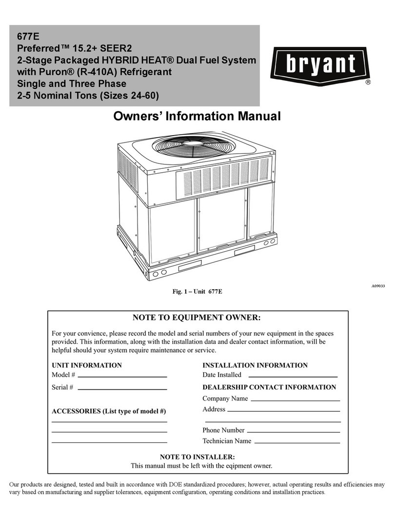 Bryant 677E User manual