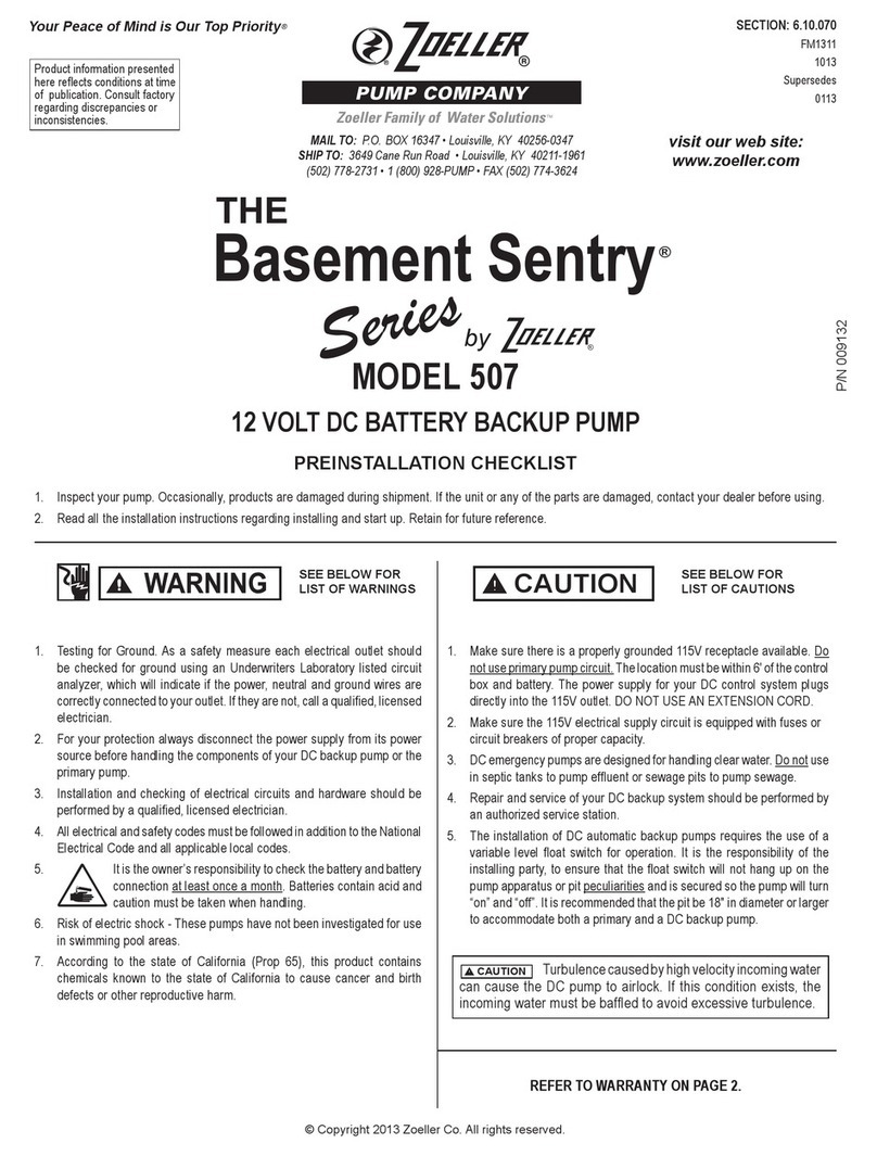 Zoeller Basement Sentry 507 Installation