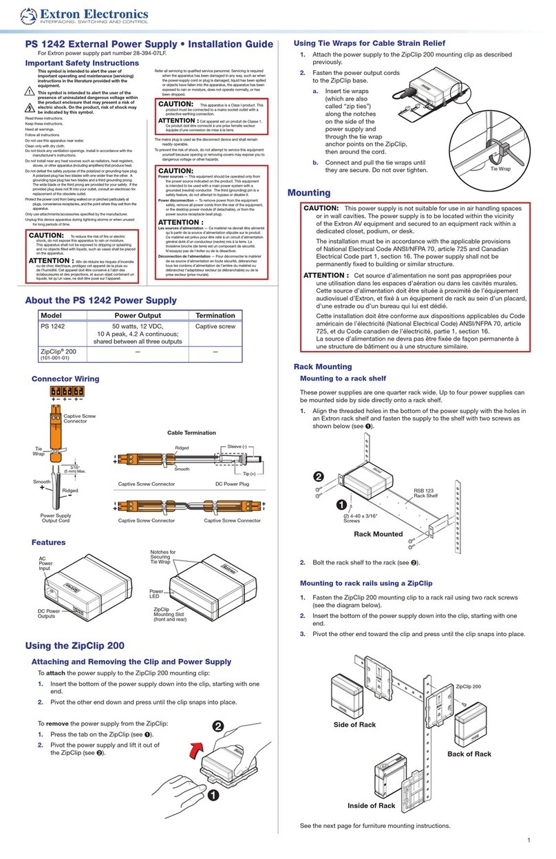 Extron electronics PS 1242 User manual