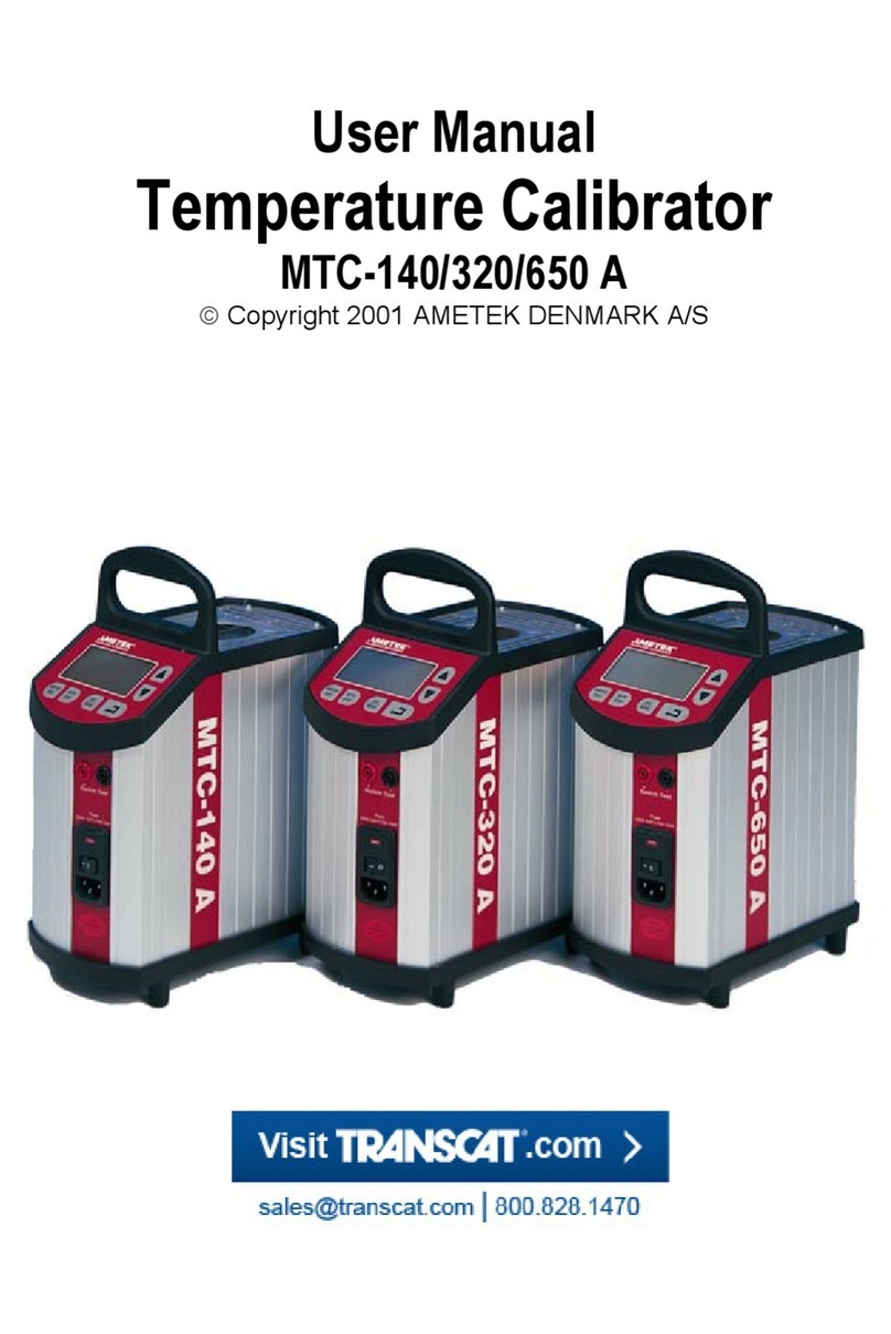 Ametek JF Instruments MTC-140 A User manual
