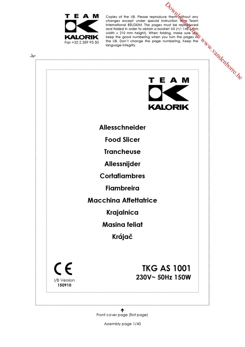 Team Kalorik TKG AS 1001 User manual