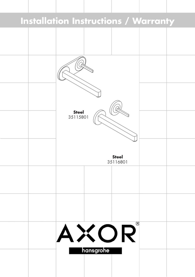 Hans Grohe Axor Steel 35115801 Installation guide Hans Grohe Axor Steel 35115801 Installation guide