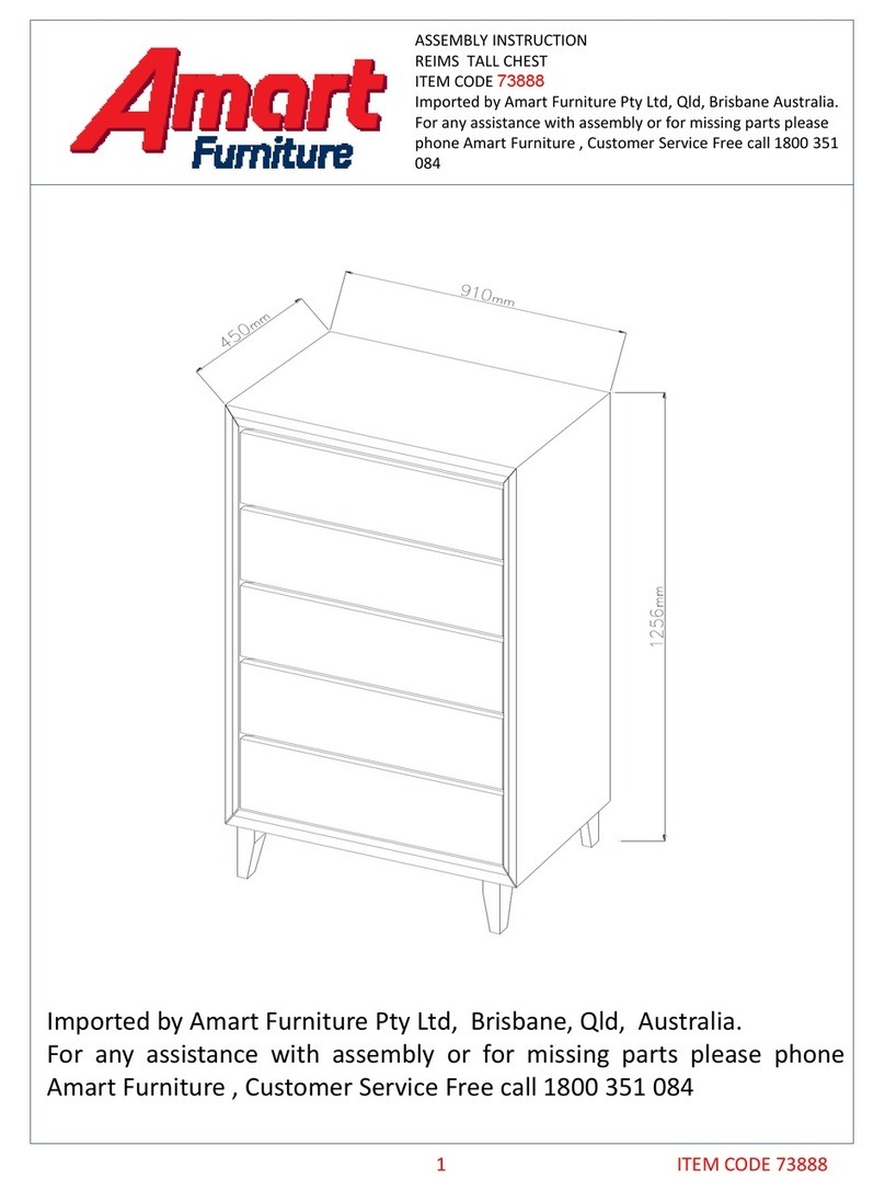 Amart Furniture REIMS 73888 Assembly instruction