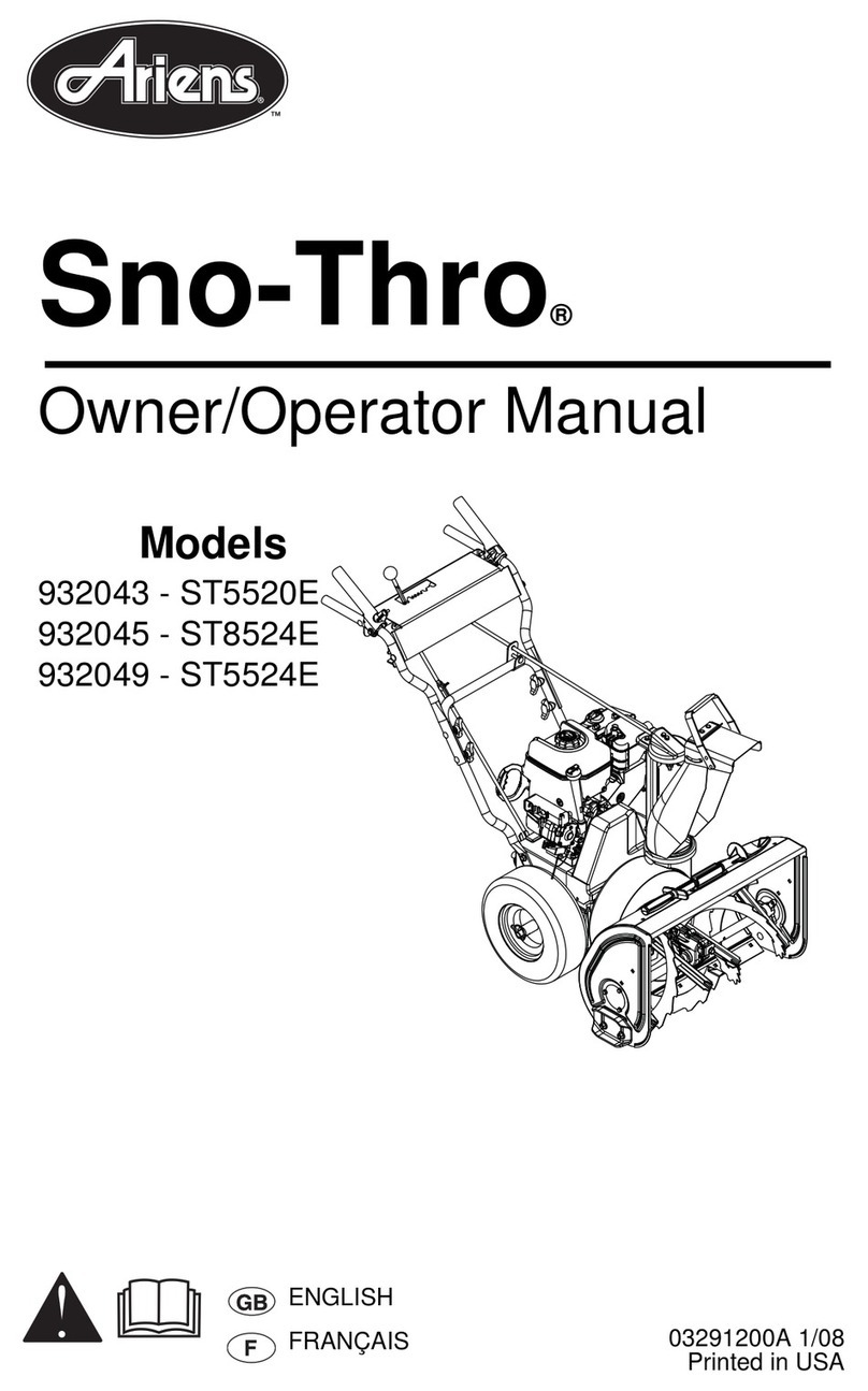 Ariens SNO-THRO 932140 - ST5520E Owner's/operator's manual