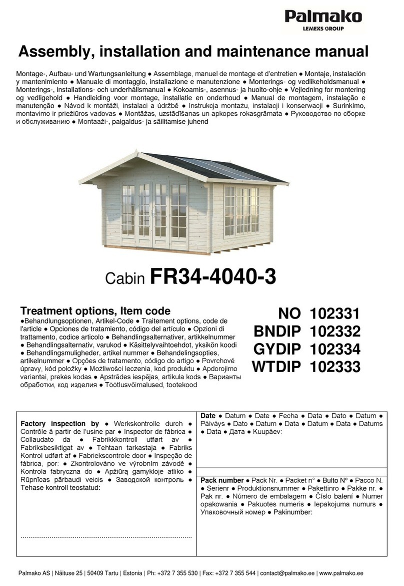 Lemeks Palmako FR34-4040-3 Assembly, installation and maintenance manual