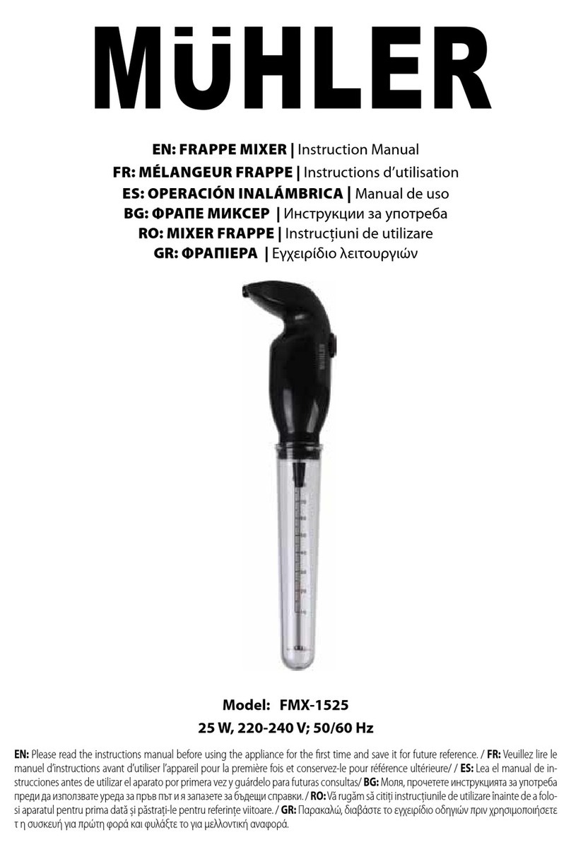 MUHLER FMX-1525 instruction manual