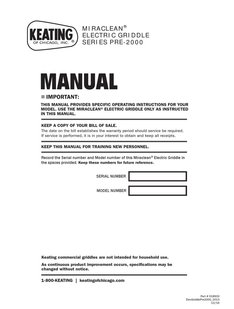 Keating Of Chicago MIRACLEAN PRE-2000 manual
