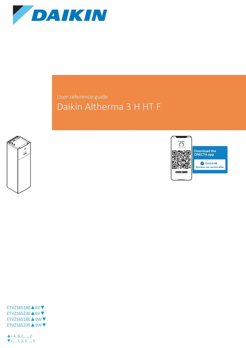 Daikin ETVZ16E9W7 Product information sheet