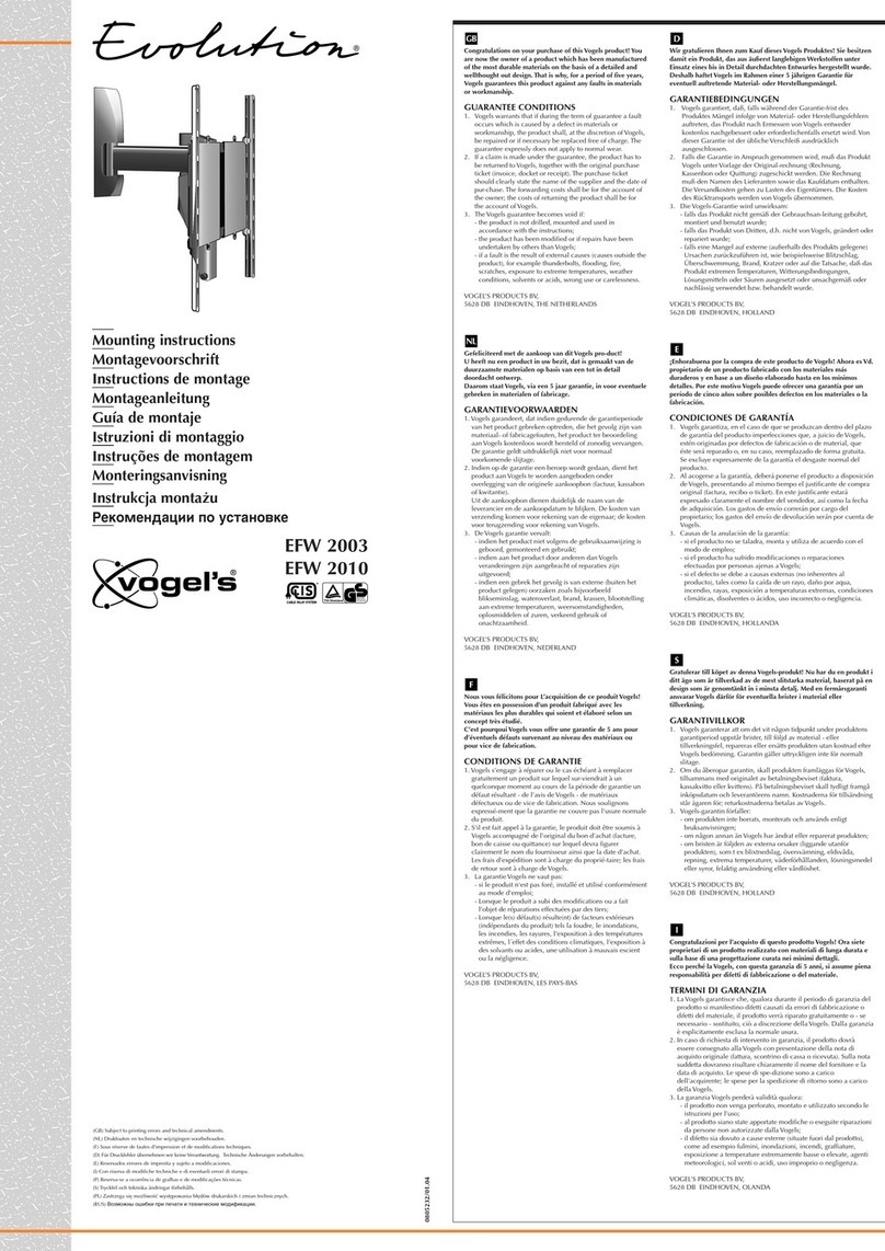 Evolution EFW 2003 Mounting instructions