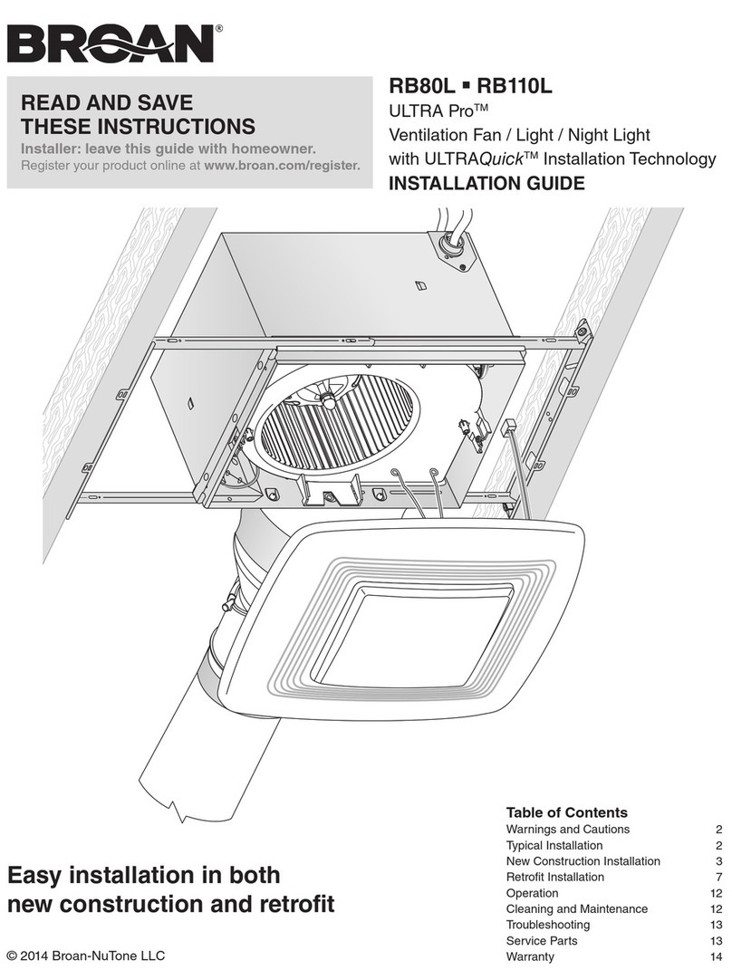 NuTone ULTRA Pro RB80L User manual