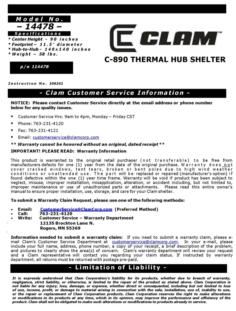 Clam C-890 Service information