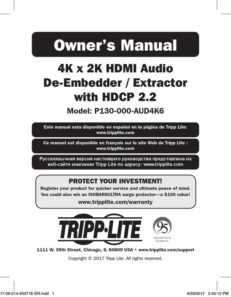 Tripp Lite P130-000-AUD4K6 User manual