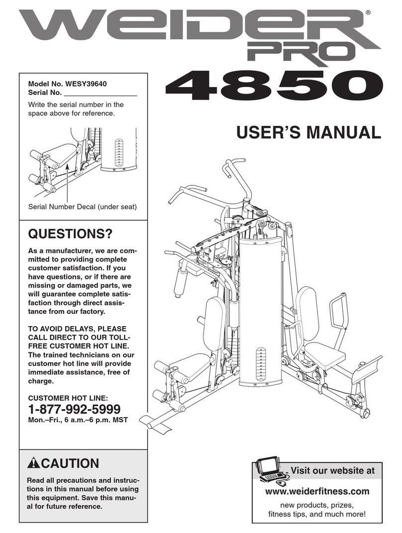 ICON WEIDER PRO 4850 User manual