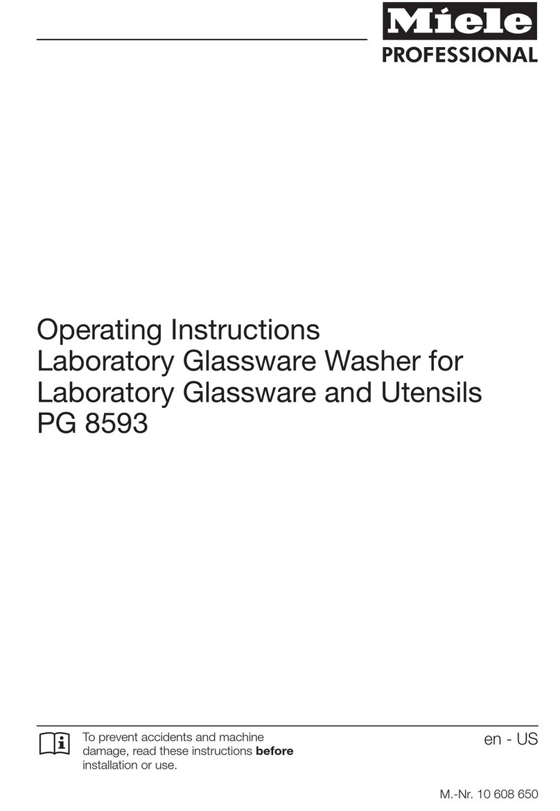 Miele professional PG 8593 User manual Miele professional PG 8593 User manual