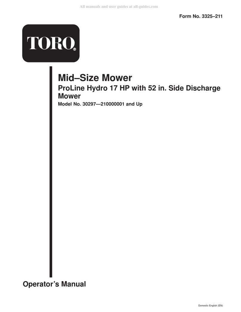 Toro ProLine Hydro 17 HP User manual