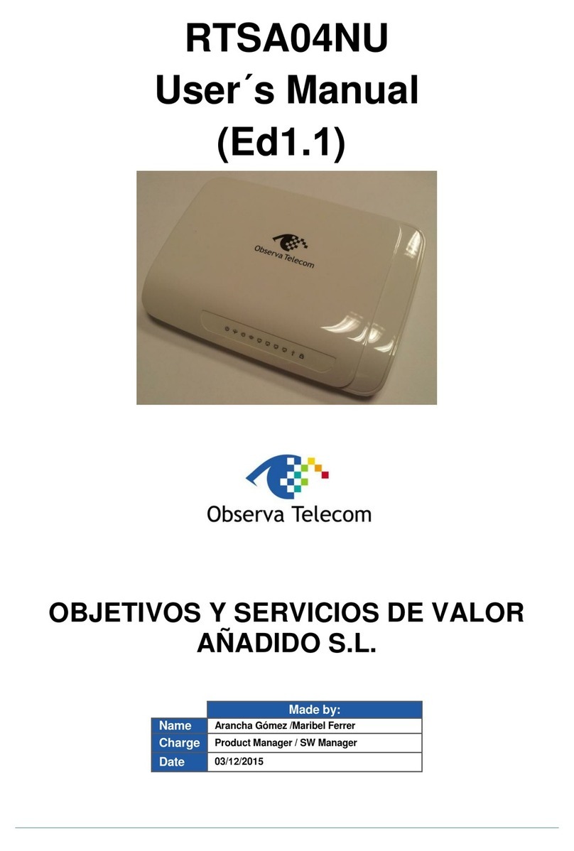 Observa Telecom RTSA04NU User manual
