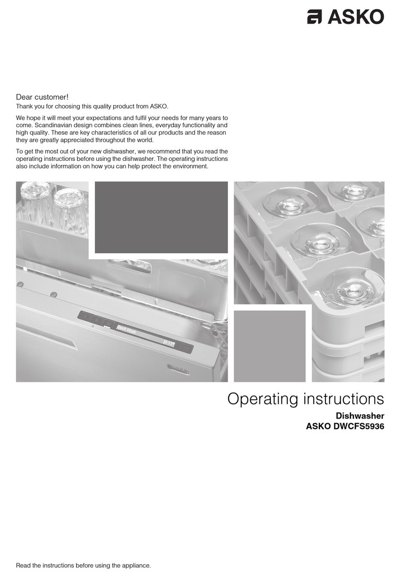 Asko DWCFS5936 operating instructions