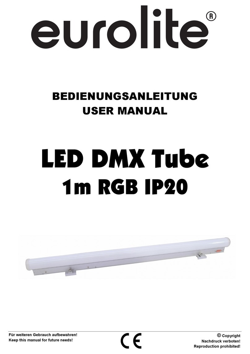 EuroLite LED DMX Tube 1m RGB IP20 user manual