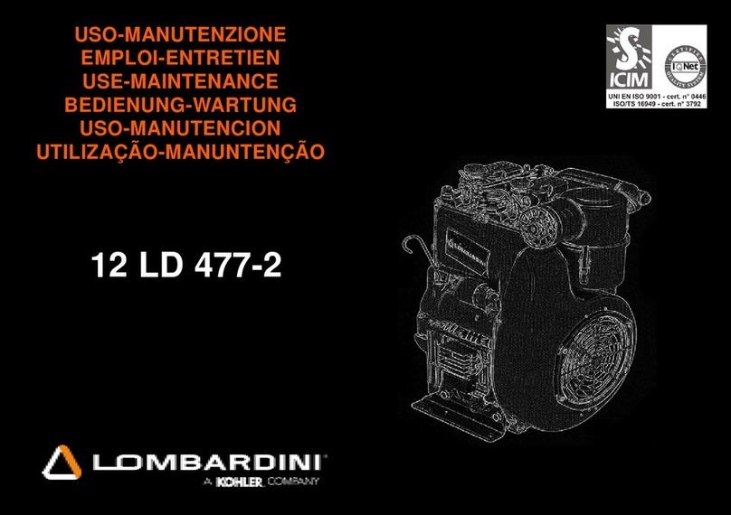 Kohler Lombardini 12 LD 477-2 Parts list manual