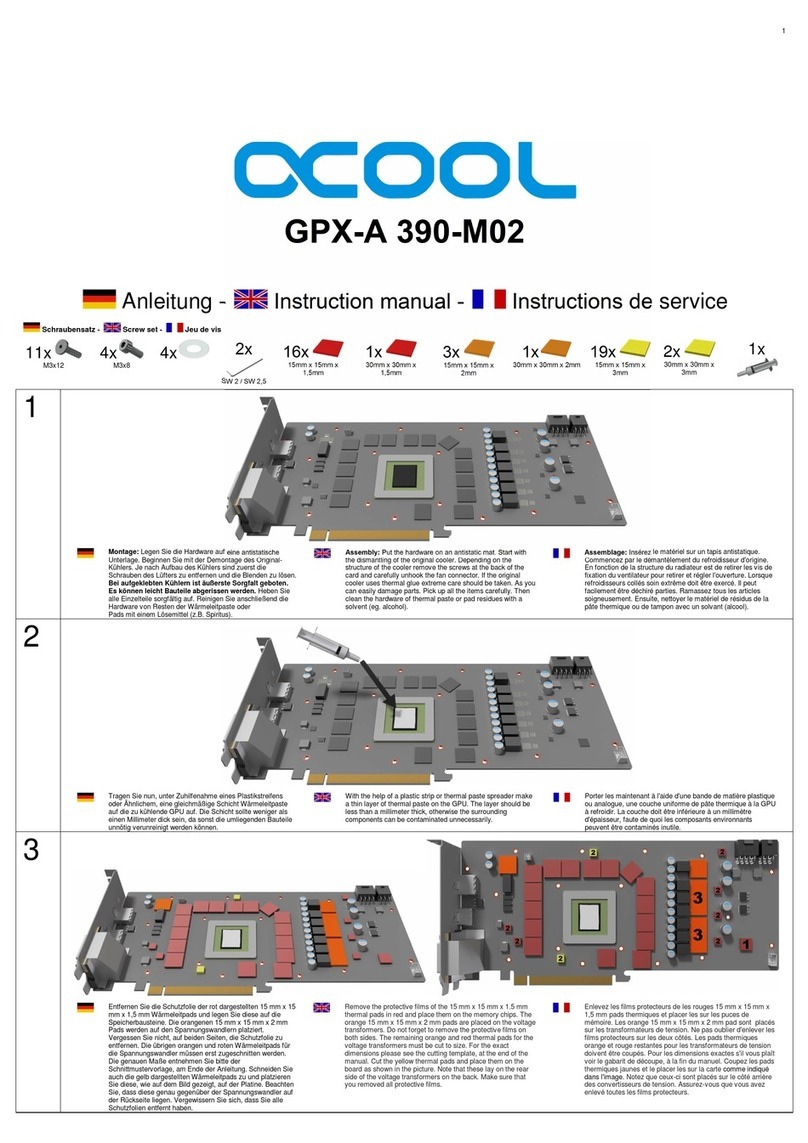 Alphacool GPX-A 390-M02 User manual