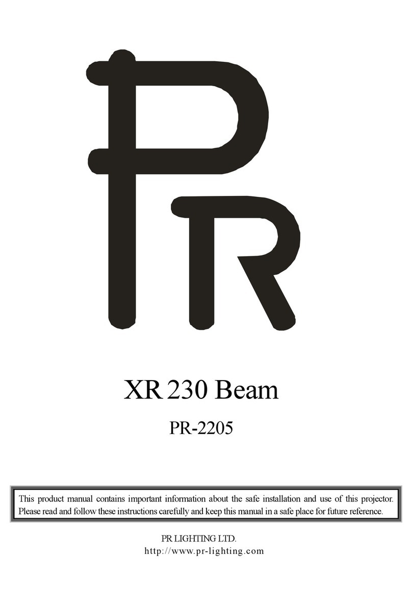 PR Lighting XR 230 Beam User manual