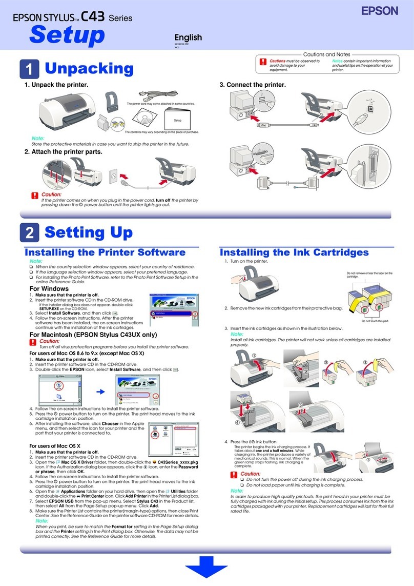 Epson STYLUS C43UX Manual