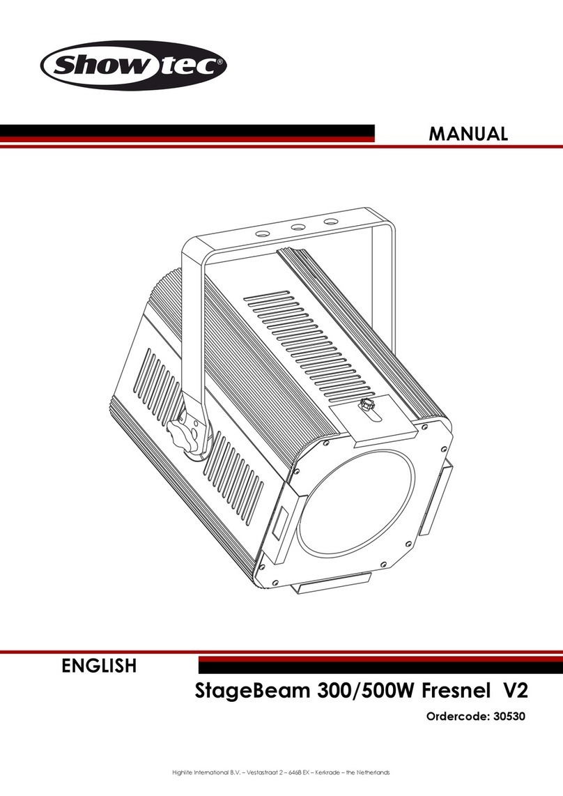 Show Tec StageBeam 300/500W Fresnel V2 User manual