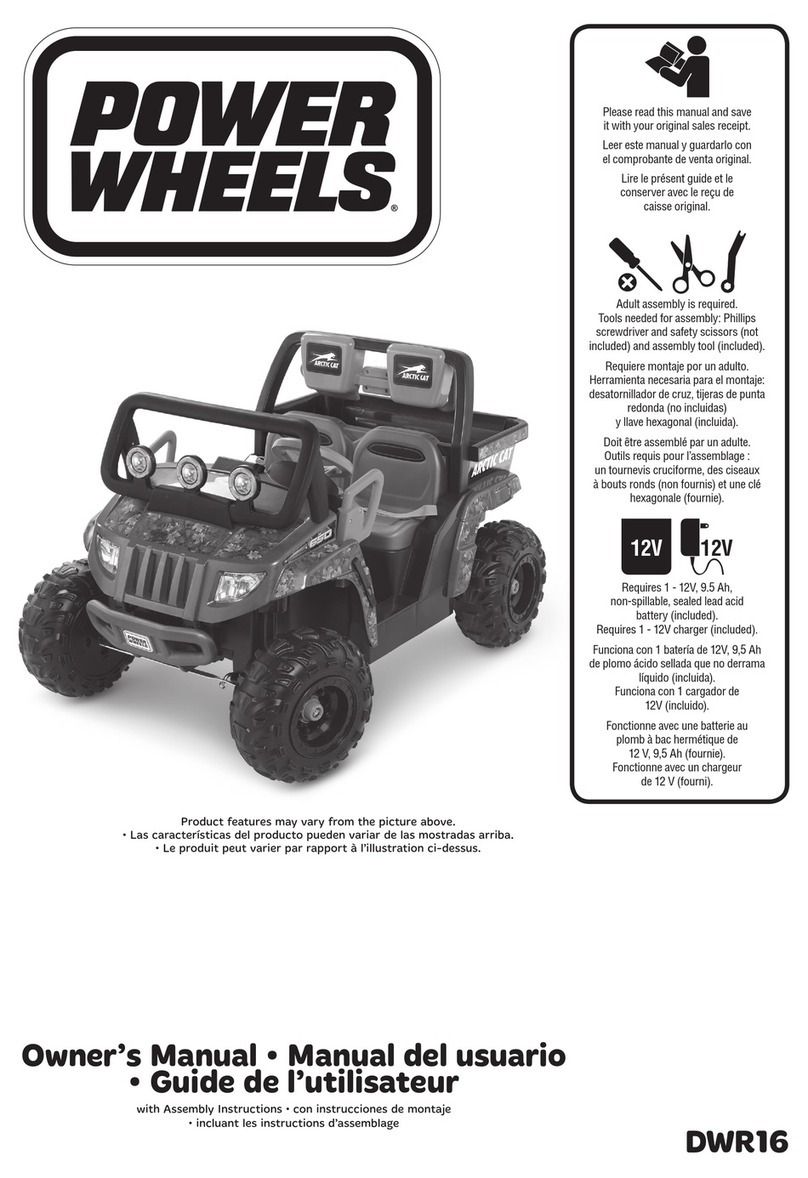 Fisher-Price POWER WHEELS ARCTIC CAT DWR16 owner's manual Fisher-Price POWER WHEELS ARCTIC CAT DWR16 owner's manual