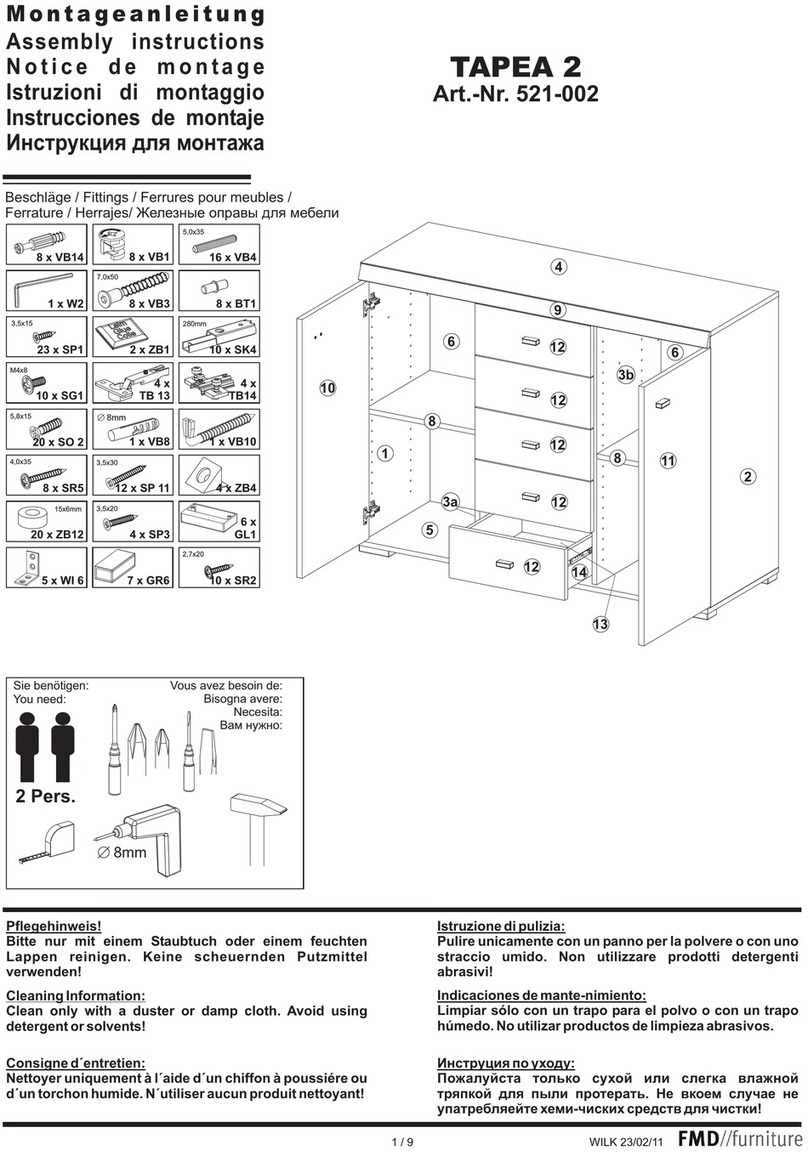 FMD Furniture TAPEA 2 Assembly instructions