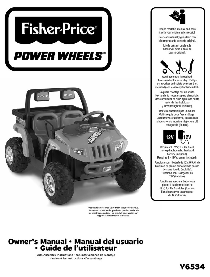 Fisher-Price POWER WHEELS ARCTIC CAT Y6534 User manual