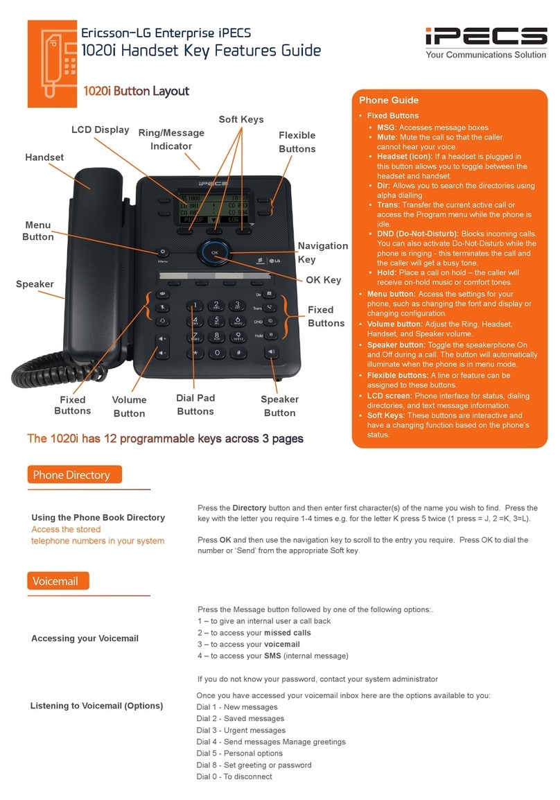 iPECS 1020i Features guide