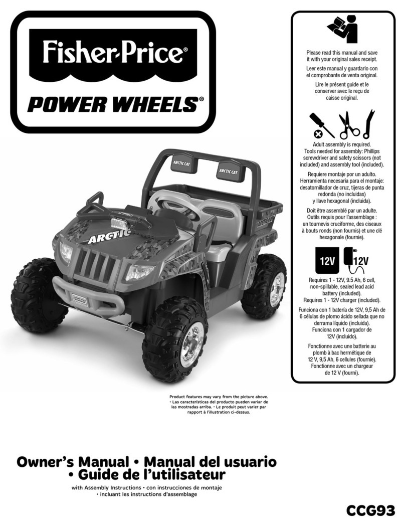 Fisher-Price POWER WHEELS ARCTIC CAT CCG93 owner's manual Fisher-Price POWER WHEELS ARCTIC CAT CCG93 owner's manual