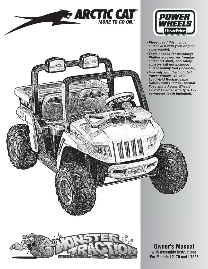 Fisher-Price POWER WHEELS ARCTIC CAT L2170 owner's manual