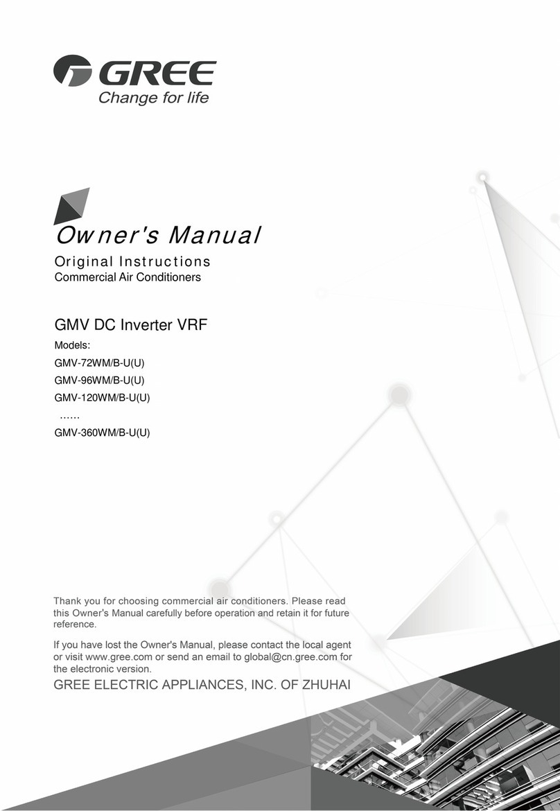 Gree GMV-72WM/B-U owner's manual