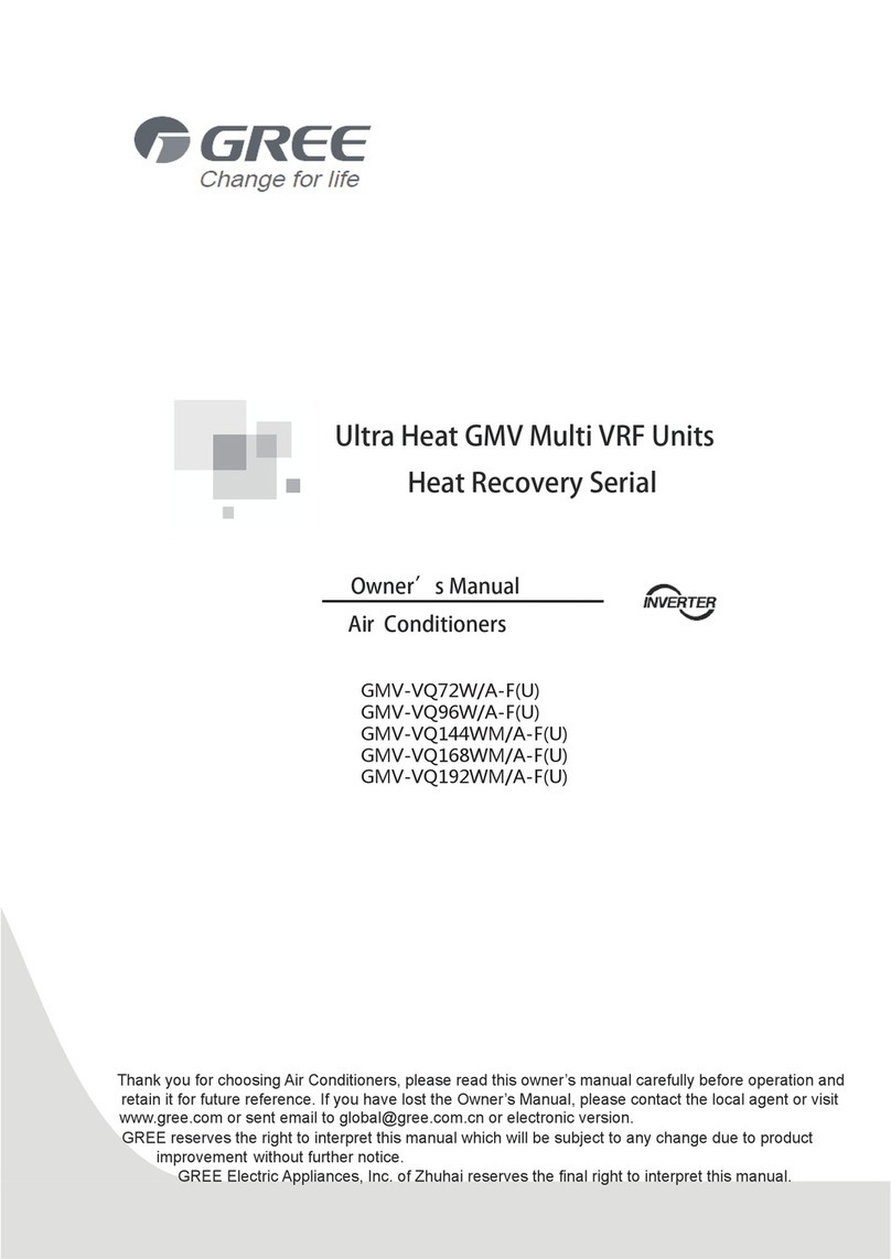 Gree Ultra Heat GMV-VQ72W/A-F owner's manual