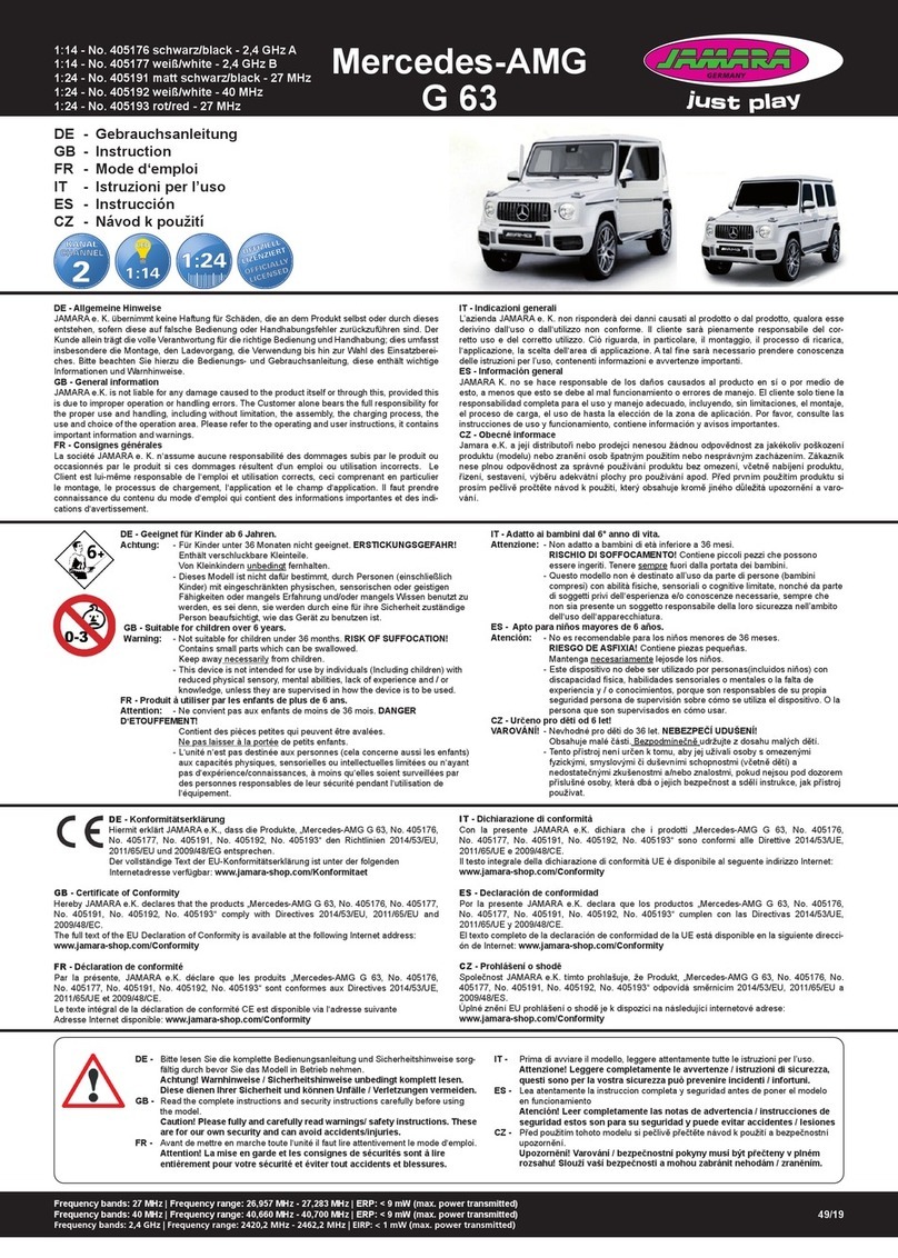 Jamara Mercedes-AMG G63 instructions
