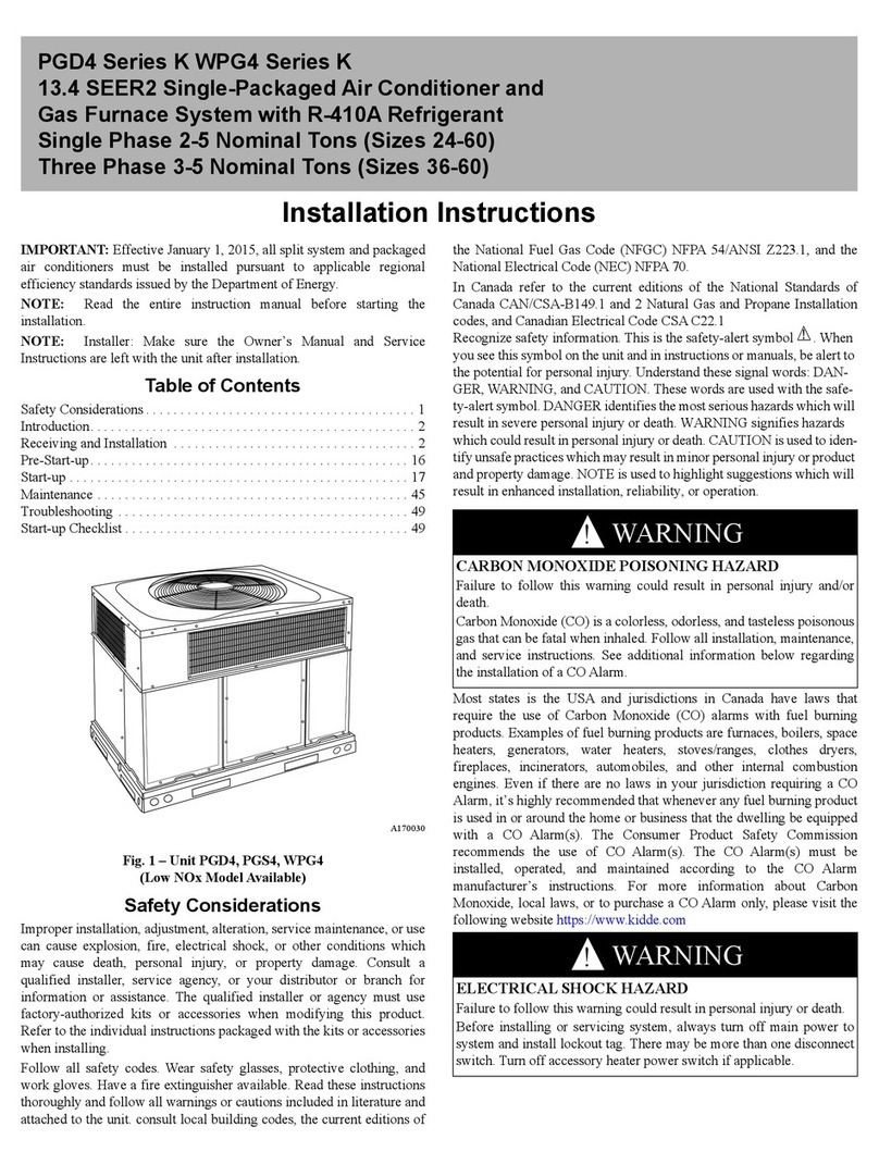 Carrier K WPG4 Series User manual
