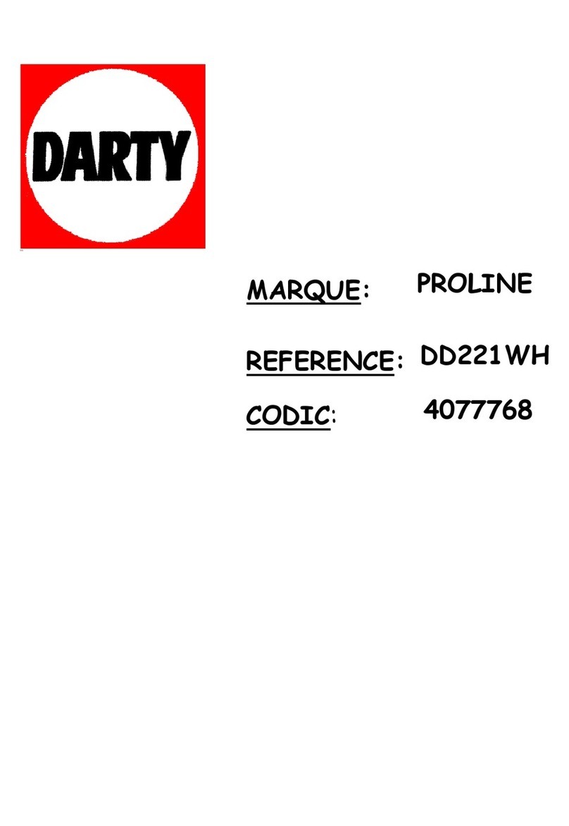 Proline DD 221 WH User manual Proline DD 221 WH User manual