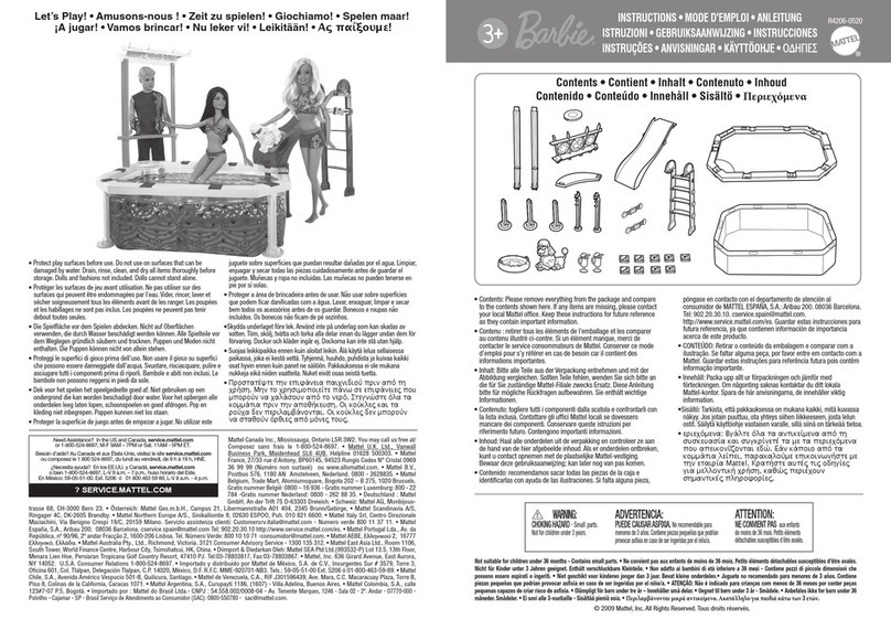 Mattel Baribe R4206-0520 instructions