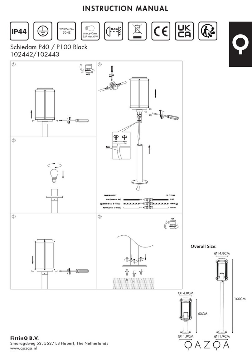 Qazqa Schiedam P40 Black User manual