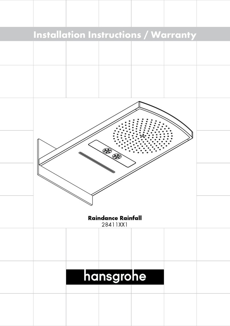 Hans Grohe Raindance Rainfall 28411 1 Series Installation instructions / warranty