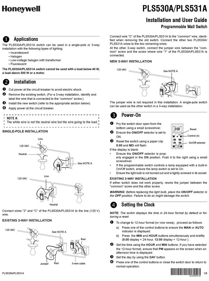 Honeywell PLS531A Installation and user guide