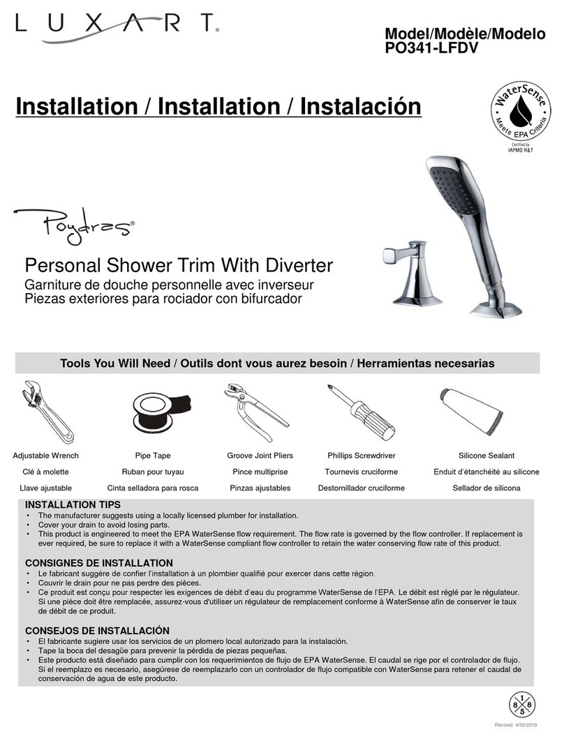 Luxart Poydras PO341-LFDV User manual