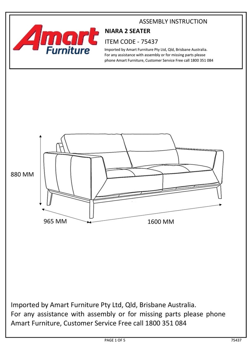 Amart Furniture NIARA 75437 Assembly instruction