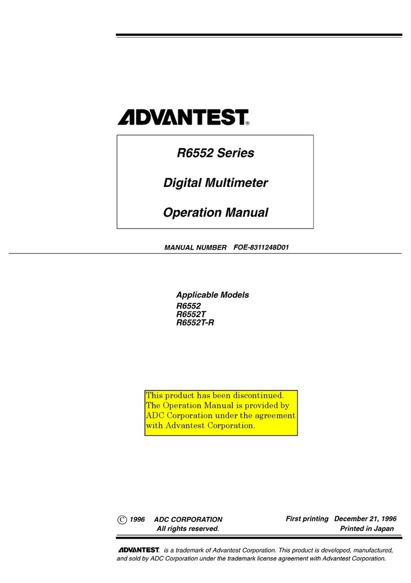 ADVANTEST R6552 Series Operation manual