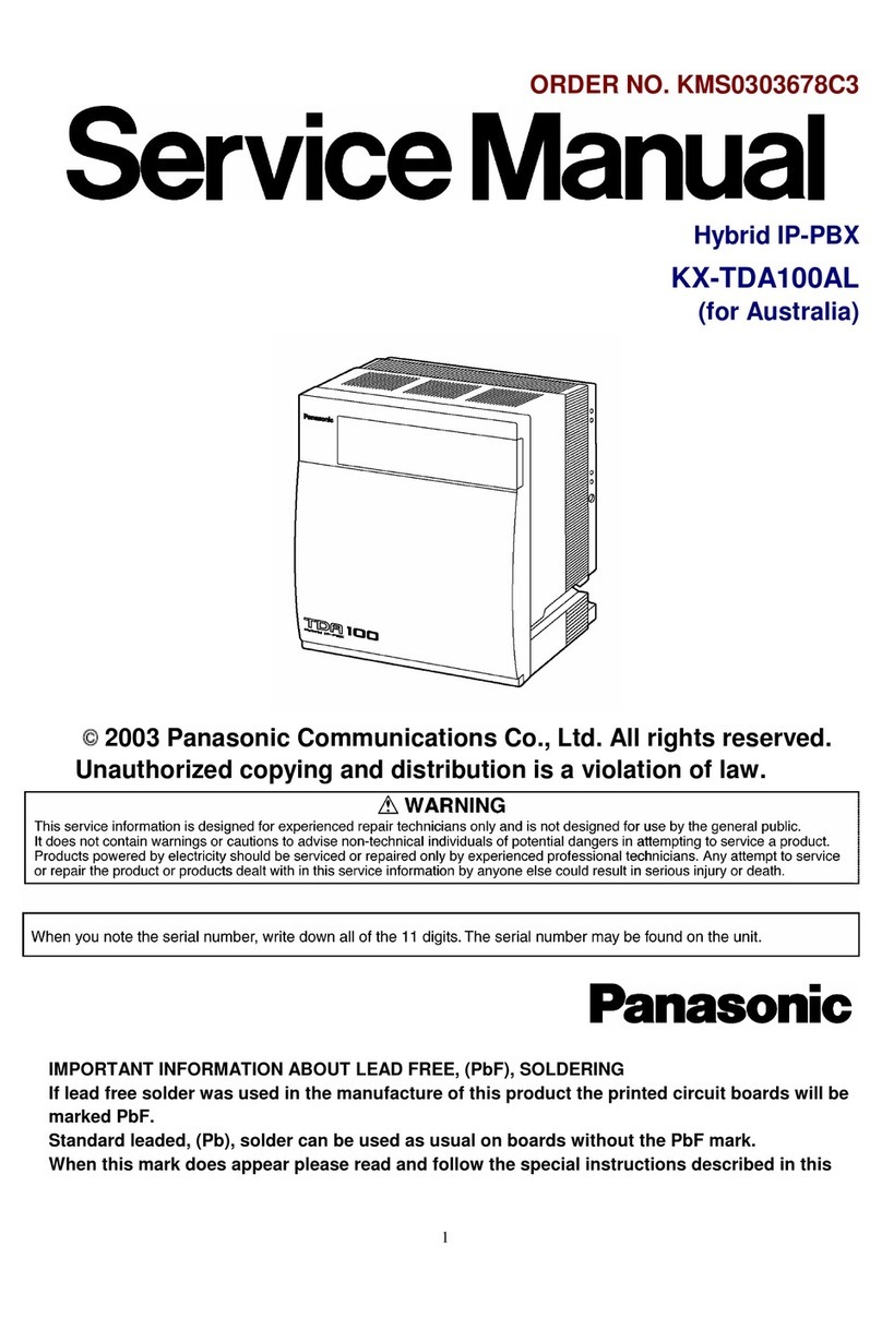 Panasonic KX-TDA100AL User manual Panasonic KX-TDA100AL User manual