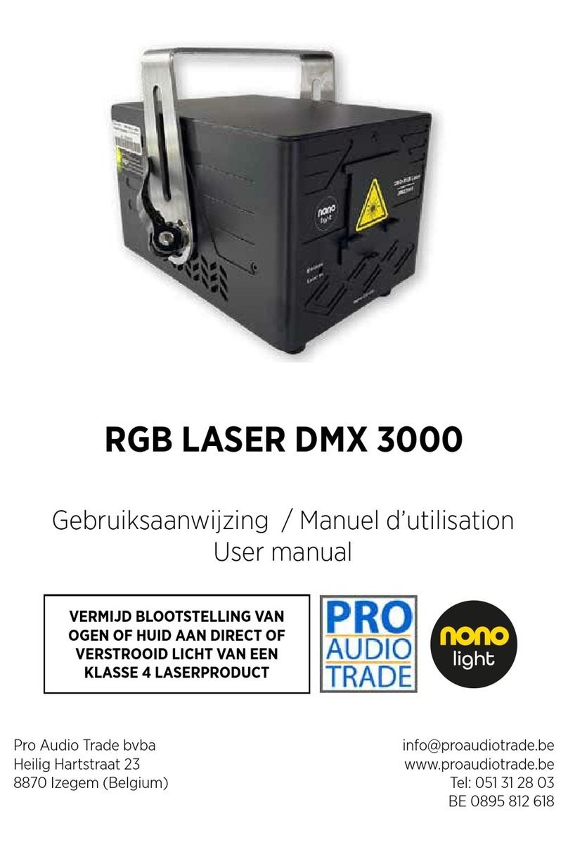 Pro Audio Trade nono light RGB LASER DMX 3000 user manual