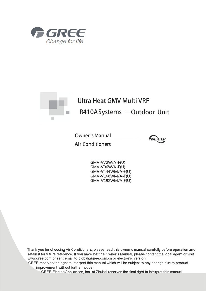 Gree Ultra Heat GMV-V72W/A-F User manual Gree Ultra Heat GMV-V72W/A-F User manual