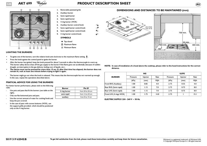 Whirlpool AKT 699 User manual